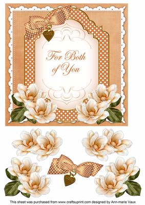 Borange Magnolia Both of You Fancy 7in Decoupage Topper