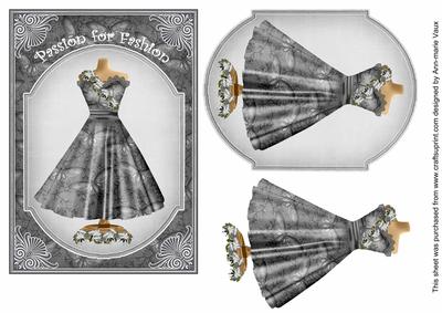 Black Dress Passion for Fashion 7x5in Fashion Topper