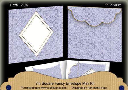 Blue Lace Diamond 7x7inch Easy Envelope Mini Kit