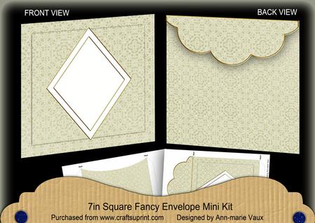 Cream Lace Diamond 7x7inch Easy Envelope Mini Kit