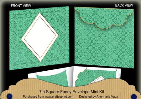 Dgreen Lace Diamond 7x7inch Easy Envelope Mini Kit
