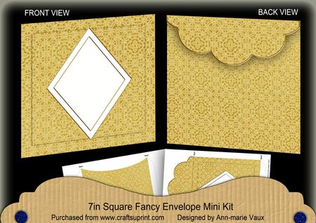 Gold Lace Diamond 7x7inch Easy Envelope Mini Kit