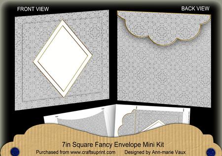 Silver Lace Diamond 7x7inch Easy Envelope Mini Kit