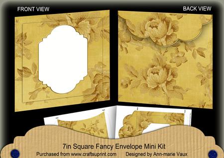 Gold Rose Plain Fancy 7x7inch Easy Envelope Mini Kit