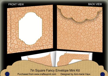 Burnt Orange Beaded Fancy 7x7inch Easy Envelope Mini Kit