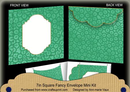 Dark Green Beaded Fancy 7x7inch Easy Envelope Mini Kit
