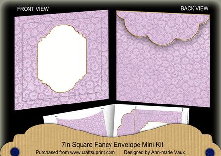 Lilac Beaded Fancy 7x7inch Easy Envelope Mini Kit
