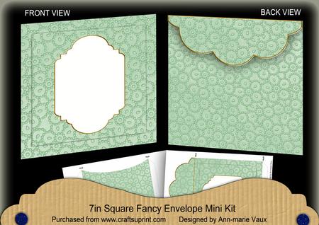 Mid Green Beaded Fancy 7x7inch Easy Envelope Mini Kit