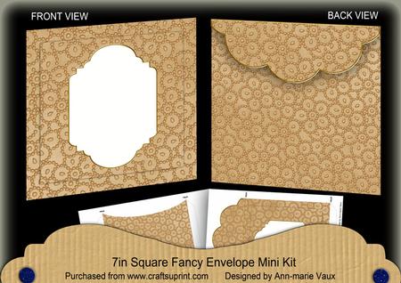 Vintage Tea Beaded Fancy 7x7inch Easy Envelope Mini Kit