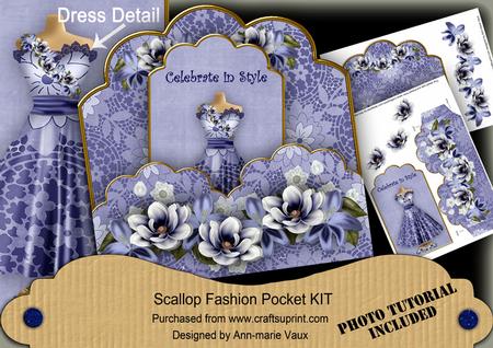 Blue Magnolia Celebrate in Style Scallop Fashion Tag Mkit