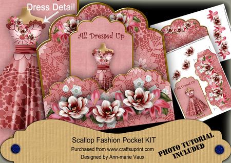 Red Magnolia All Dressed Up Scallop Fashion Tag Mkit