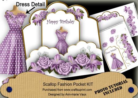 Lilac Dotty Happy Birthday Ink Saver Fashion Tag Mini Kit