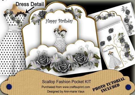Black Dotty Happy Birthday Ink Saver Fashion Tag Mini Kit