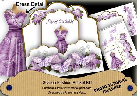 Lilac Rose Happy Birthday Ink Saver Fashion Tag Mini Kit
