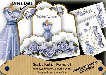 Blue Bird Belated Wishes Ink Saver Fashion Tag Mini Kit
