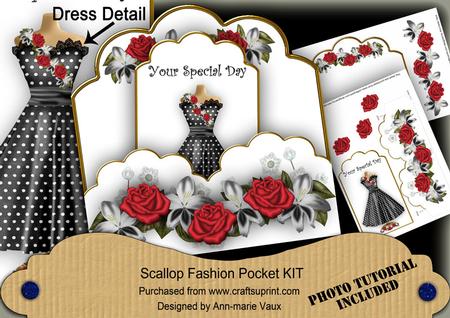 Blk Red Dotty Special Day Ink Saver Fashion Tag Mini Kit