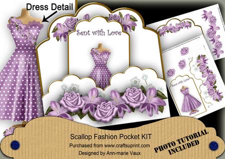 Lilac Dotty Sent with Love Ink Saver Fashion Tag Mini Kit