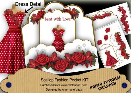 Red Dotty Sent with Love Ink Saver Fashion Tag Mini Kit