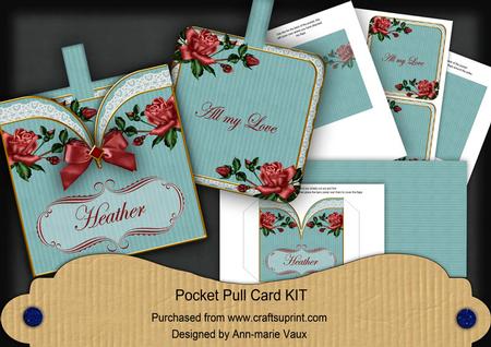 Dpink Roses Heather All My Love Pocket Pull Card Kit