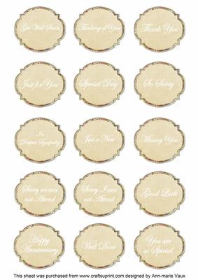 Cream Fleur Mix Occasion Sentiment Caption Sentiment Sheet
