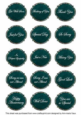 Peacock Fleur Mix Occasion Sentiment Caption Sentiment Sheet