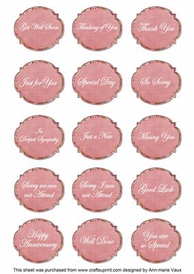 Pink Fleur Mix Occasion Sentiment Caption Sentiment Sheet
