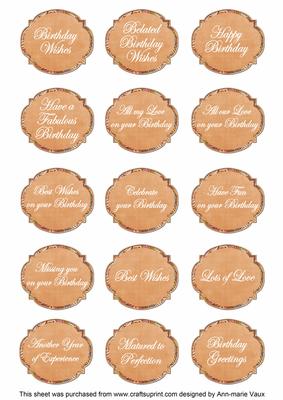 Borange Fleur All Birthday Sentiment Caption Sentiment Sheet