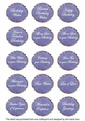 Dblue Fleur All Birthday Sentiment Caption Sentiment Sheet