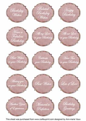 Dpink Fleur All Birthday Sentiment Caption Sentiment Sheet
