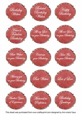 Dred Fleur All Birthday Sentiment Caption Sentiment Sheet
