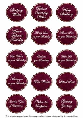 Hotpink Fleur All Birthday Sentiment Caption Sentiment Sheet