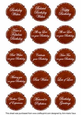 Sunrise Fleur All Birthday Sentiment Caption Sentiment Sheet
