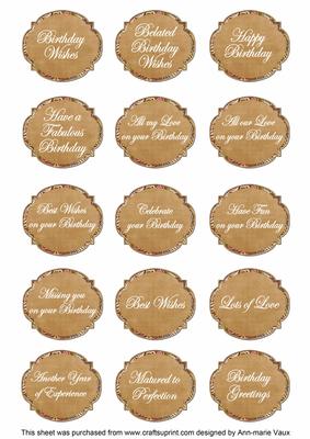 Vtea Fleur All Birthday Sentiment Caption Sentiment Sheet