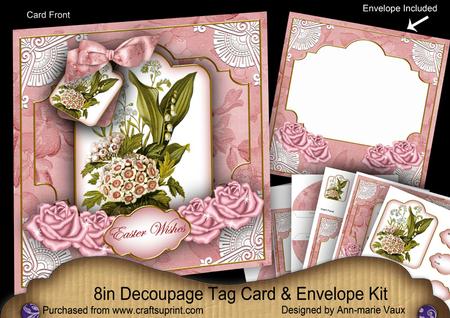 Pink Bouq2 Easter Wishes Special 8in Tag N' Envelope Kit