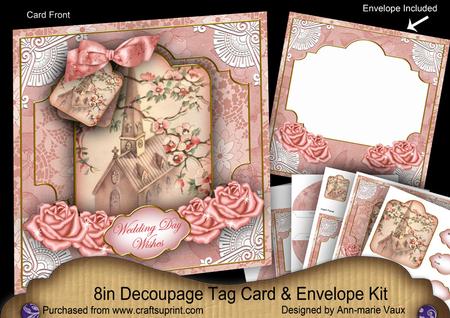Church Wedding Wishes Special 8in Tag N' Envelope Kit