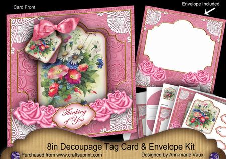 Wildflowers Thinking of You Special 8in Tag N' Envelope Kit