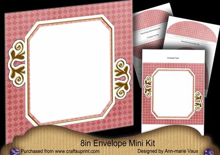 Baby Girl Pink Fancy Emerald 8in Envelope Mini Kit