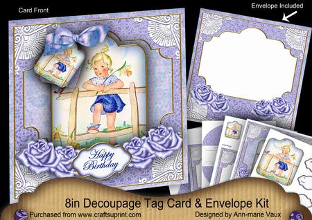 Land Girl Happy Birthday Special 8in Tag N' Envelope Kit