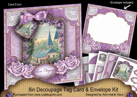 Lavender View Bon Voyage Special 8in Tag N' Envelope Kit