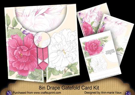 Camillia Pink 8in Drape Gatefold Card Kit
