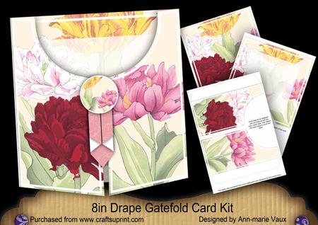 Tulips3 8in Drape Gatefold Card Kit