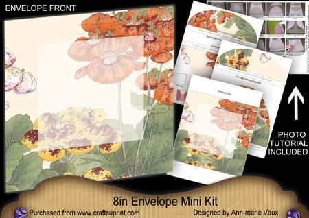 Ladies Slipper Large Blooms 8in Envelope Mini Kit