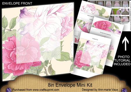 Camillia Pink Large Blooms 8in Envelope Mini Kit