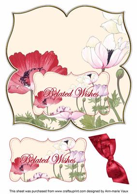 Anemone1 Belated Wishes 8in Large Blooms Fancy Topper