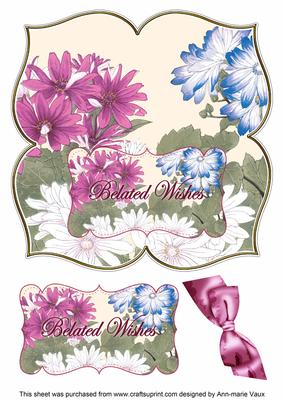 Daisies Belated Wishes 8in Large Blooms Fancy Topper