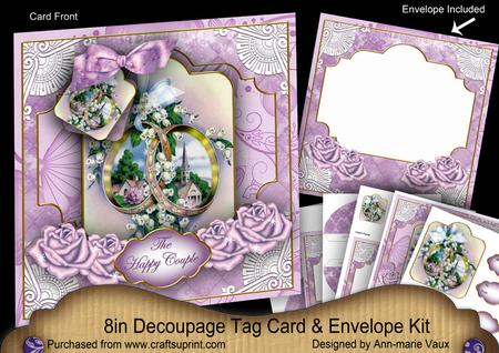 Lilac Rings Happy Couple Special 8in Tag N' Envelope Kit