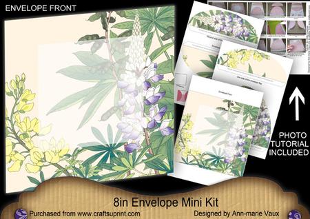 Blue Lupin Large Blooms 8in Envelope Mini Kit