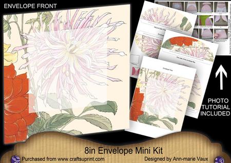 Dahlia1 Large Blooms 8in Envelope Mini Kit
