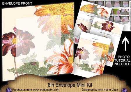 Dahlia2 Large Blooms 8in Envelope Mini Kit
