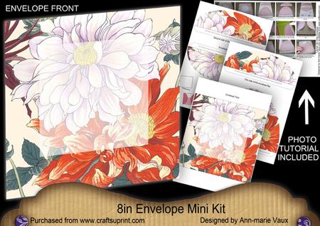 Dahlia3 Large Blooms 8in Envelope Mini Kit